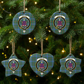 Ogilvie Hunting Ancient Tartan Crest Christmas Ceramic Ornament